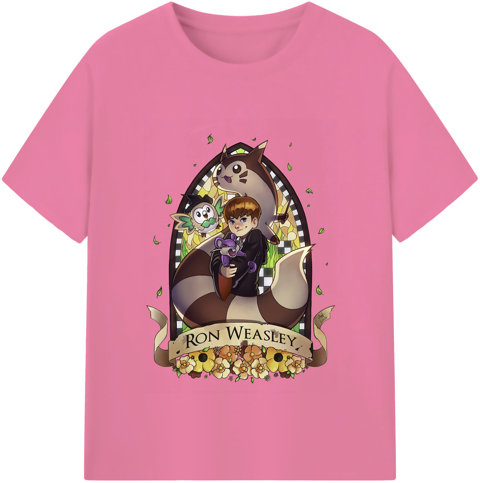 （画像用） Harry Potter ハリー・ポッターシリーズ 綿100％半袖Tシャツ（フロントプリント）